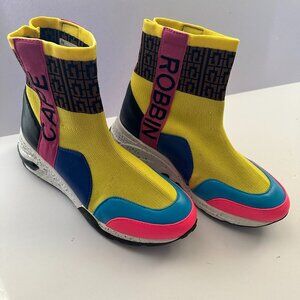 Cape Robbin Puzzle Women's High Top Slip On Sneakers Size 8